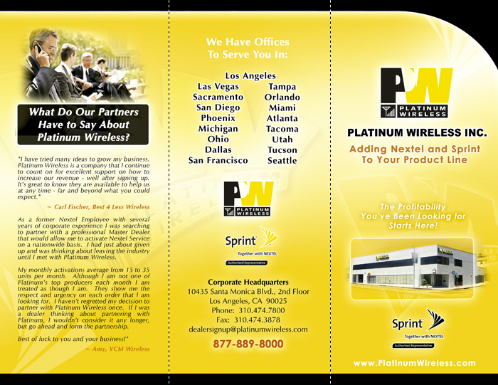 Platinum Wireless – Brochures